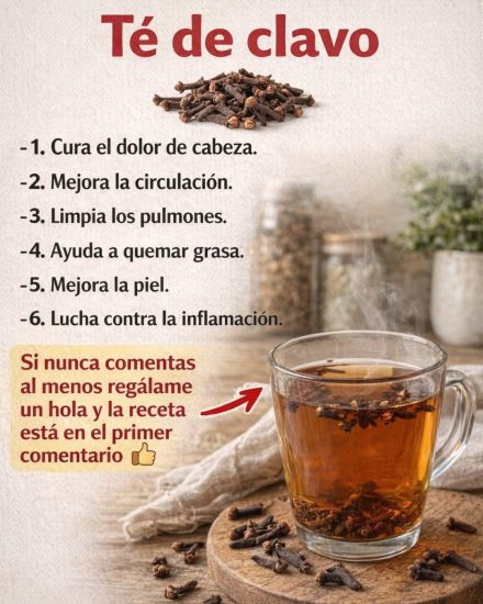 Los médicos revelan que el té de clavo de olor provoca….ver más