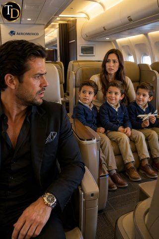 El magnate vio a su exnovia en el avión… y a su lado iban tres niños trillizos idénticos a él. En ese instante, se quedó sin aliento…