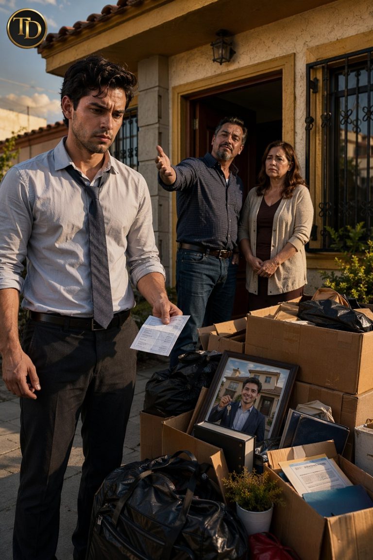 EL NUEVO ESPOSO DE MI MADRE ME CORRIÓ DE LA CASA QUE YO COMPRÉ Y ME DIJO: “LÁRGATE… ESTE ES NUESTRO ESPACIO. TÚ PUEDES PAGARTE UN CUARTO”. OLVIDÓ UN PEQUEÑO DETALLE: LAS ESCRITURAS ESTABAN A MI NOMBRE.