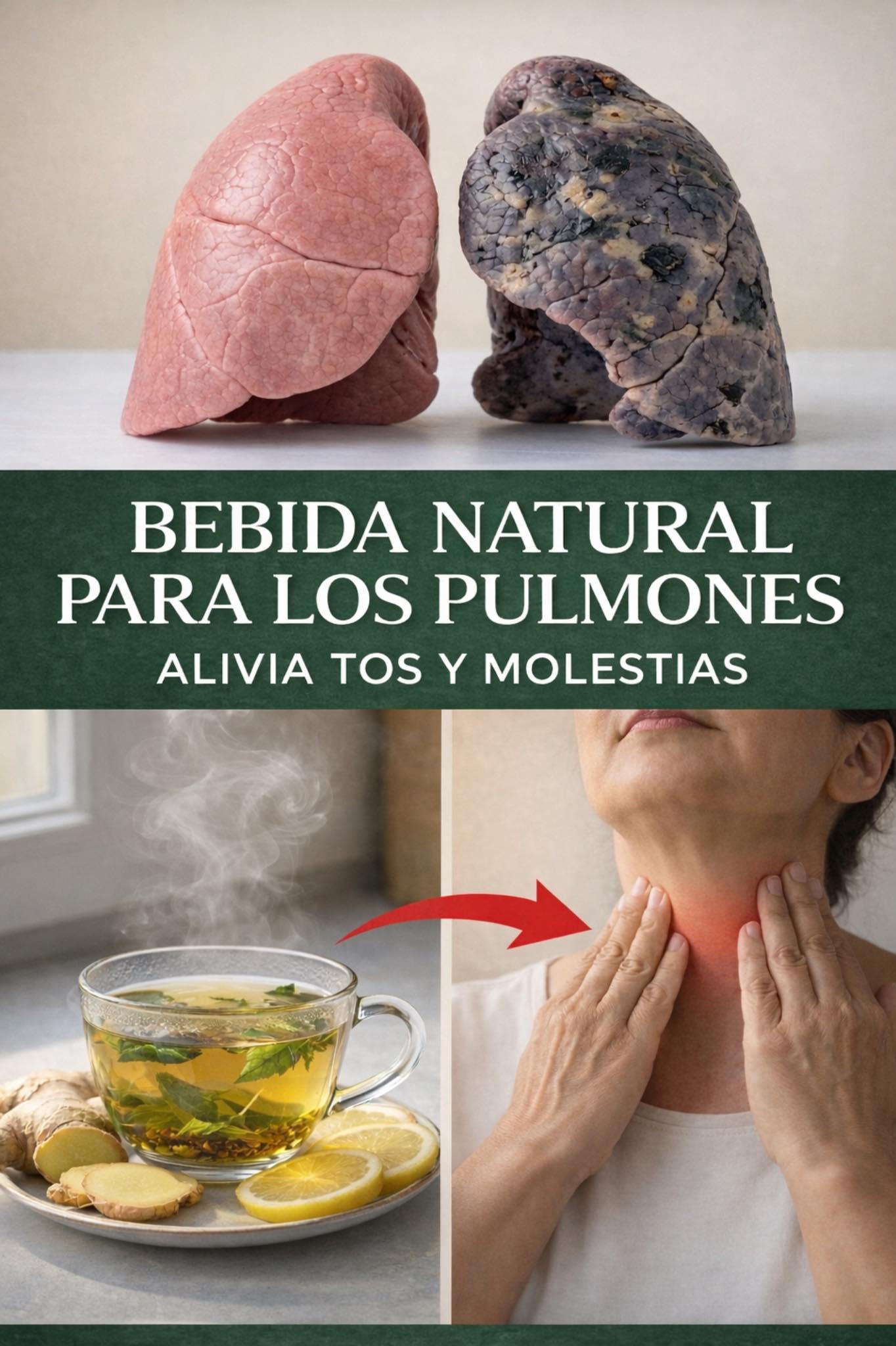 Limpia tus pulmones de flema y alivia la tos, la sinusitis y la bronquitis con esta bebida casera