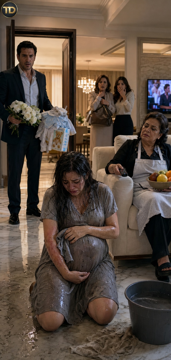 Volví antes a casa para sorprender a mi esposa embarazada… pero la encontré de rodillas, llorando y restregándose la piel mientras la humillaban