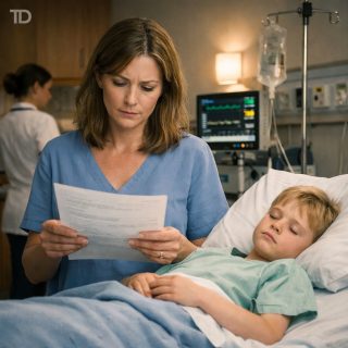 “Fui al hospital para cuidar a mi hijo, que tenía un hueso roto. Mientras dormía, la jefa de enfermeras me deslizó en la mano un papel que decía: ‘No vuelvas. Él está mintiendo. Revisa la cámara a las 3 a.m.’ Lo que vi en las grabaciones me dejó en shock…”