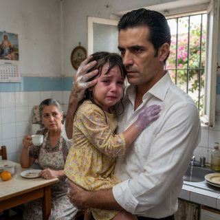 Volví por mi hija a casa de mis padres y la vi temblando frente al fregadero mientras mi hermana se reía… lo que hice después puso a toda mi familia de rodillas