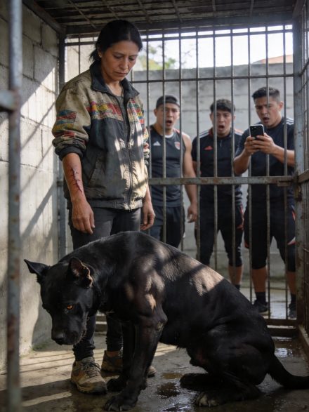 Encerraron a una mujer indefensa… con el único perro que había hecho retroceder a todos.