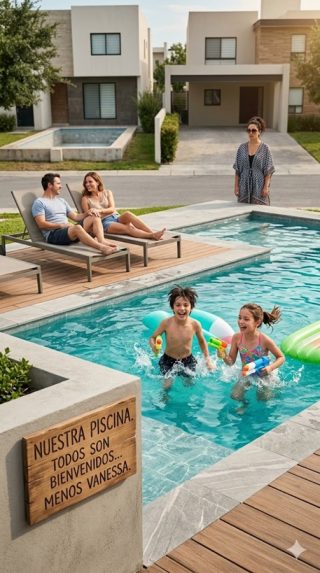 “Mi cuñada prohibió a mis hijos usar la piscina familiar… tres semanas después construimos una el doble de grande — y la única persona que no es bienvenida es ella.”