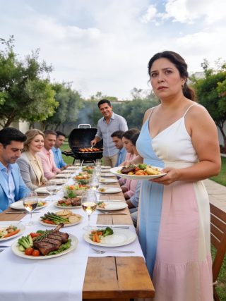 — Mariana, mejor no cojas ese plato. Lleva ensalada con crema. No te conviene — dijo Ricardo sin levantar la vista de la carne asándose en la parrilla. Y volvió a reírse.