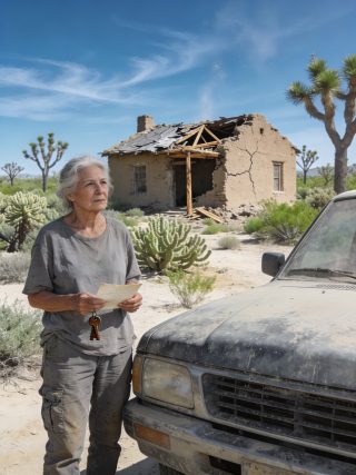 El esposo murió… y su testamento dejó a todos en shock: a su esposa solo le dejó una casa abandonada en el desierto, mientras sus tres hijos heredaron toda su fortuna.