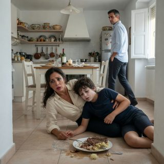 Mi esposo cocinó la cena por primera vez en años, mi hijo dijo “me duele la panza”… y segundos después escuché la frase que me heló la sangre