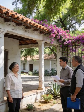 Cuando mi esposo murió, ya habían pasado cuatro meses.  El duelo en mi casa seguía como si fuera ayer.  Yo no decía nada.  Solo seguía viviendo en silencio, como si eso bastara para sostenerlo todo.  En mi pueblo, ya me miraban con esa calma incómoda… como si esperaran que algo pasara conmigo.  Y entonces apareció mi yerno.  Un día cualquiera.  Sin avisar.  Con un notario a su lado.  Entró y dijo que venía a dividir la herencia del rancho.  Como si fuera un trámite.  No respondí.  Solo lo miré.  Y entendí en ese segundo que el problema no era la muerte de mi esposo…  sino lo que venía después.  Cuando mi hija Ximena se casó, habían pasado apenas cuatro meses desde que enterré a Julián.  En Jalisco, donde todo se sabe antes de decirse, muchos pensaban que yo estaba demasiado serena para ser viuda reciente.  No lo estaba.  Solo me sostenía por costumbre.  Abría las ventanas.  Revisaba los corrales.  Escuchaba al caporal.  Firmaba pagos.  Y fingía.  Fingía que el silencio de Julián no seguía en cada rincón del rancho.  El Encinar —con sus encinos, su cultivo de agave y el ganado— había sido su vida entera.  Todo lo que él era estaba ahí.  Y lo dejó para mí.  No lo dije en la boda.  Ni a Ximena.  Ni a su marido, Rodrigo.  Él sonreía demasiado.  Preguntaba siempre lo mismo, disfrazado de interés.  “Habrá que organizar todo esto”, dijo junto a la mesa de postres.  “Un rancho así necesita visión moderna”.  Yo sonreí.  Y seguí entregando sobres a los músicos.  Ximena estaba feliz.  Y yo no iba a romperle ese día con herencias ni papeles.  Además, todo estaba claro.  Julián lo había dejado todo atado.  A Ximena: un departamento en Guadalajara y un fondo de ahorro.  A mí: el rancho y la ganadería.  Legal. Claro. Deliberado.  Durante el banquete, lo observé.  Rodrigo no miraba a la gente.  Miraba números.  La tierra.  La producción.  Los apoyos.  La carretera nueva.  Siempre lo mismo: cuánto valía todo.  “Ese hombre no mira una propiedad sin calcular cuánto puede sacar”, me dijo Julián una vez.  En su momento pensé que era exageración.  Después de la boda, entendí que era precisión.  Siete días después, Rodrigo llegó a mi casa.  Carpeta azul.  Notario.  Sonrisa perfecta.  Demasiado perfecta.  Dijo que venía a “facilitar trámites”.  Que con la muerte de Julián, lo mejor era firmar un poder de administración.  Para evitar problemas.  Para pagar proveedores.  Para proteger el patrimonio.  Le ofrecí café.  Me senté.  Y pedí leer primero.  El notario abrió el documento.  Su rostro cambió apenas.  No era un simple poder.  Autorizaba hipotecar.  Arrendar a largo plazo.  Negociar con bancos.  Incluso vender partes del rancho.  Rodrigo seguía sonriendo cuando cerré la carpeta.  Me levanté.  Fui a la vitrina del comedor.  Abrí el cajón.  Saqué el sobre.  Volví.  Su sonrisa se apagó.  No de golpe.  Lentamente.  El notario hojeó los papeles.  Escritura de herencia.  Registro público.  El Encinar estaba a mi nombre.  Exclusivamente.  Silencio.  Solo el reloj.  Rodrigo intentó sostenerse.  —Eso no cambia lo importante —  El notario lo miró.  —Sí lo cambia —respondió—. Lo cambia todo.