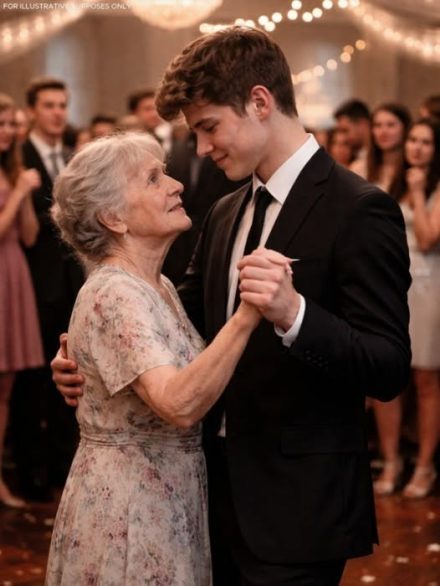 Invité a mi abuela, que trabaja como conserje en una escuela, a mi baile de graduación—cuando se burlaron de nosotros, tomé el micrófono y rompí el silencio.