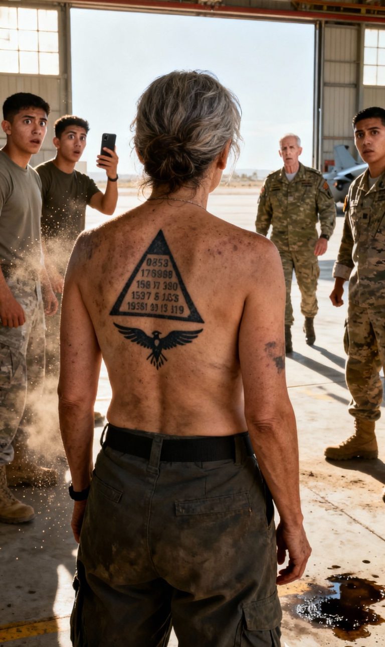 LE ORDENARON DESVESTIRSE FRENTE A TODOS, PERO EL COMANDANTE SE QUEDÓ HELADO AL VER EL TATUAJE EN SU ESPALDA