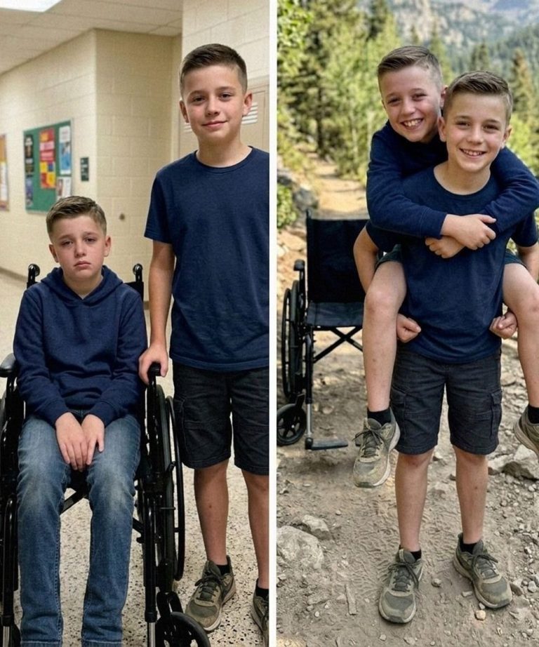 Durante un viaje de campamento, mi hijo de 12 años cargó a su amigo en silla de ruedas sobre su espalda para que no se sintiera excluido. Al día siguiente, el director me llamó y me dijo: “Tienes que ir corriendo a la escuela ahora mismo”.