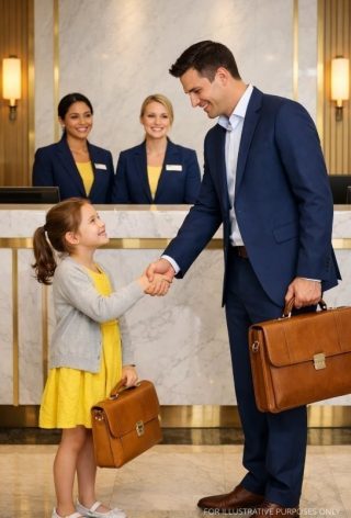 Una niña con un vestido amarillo entró en una sede corporativa diciendo que llegó a la entrevista de trabajo de su madre: ¿qué pasó después que dejó a toda la oficina sin palabras