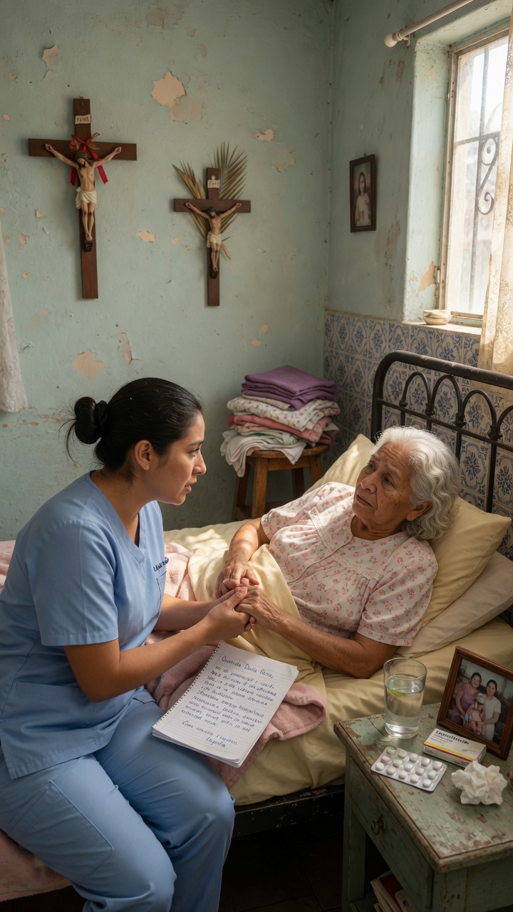 “Hazte cargo de la vieja”, decía la cruel nota que me dejó mi esposo. Pero al entrar al cuarto, la anciana supuestamente paralítica me agarró con fuerza la muñeca y me reveló el millonario secreto que mandaría a toda su familia a la cárcel.