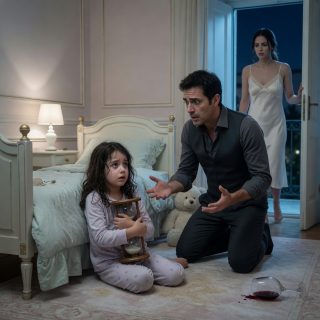 La niña no dormía, vigilaba un reloj toda la noche y repetía “papá sigue aquí”… hasta que su padre descubrió quién le metió ese terror