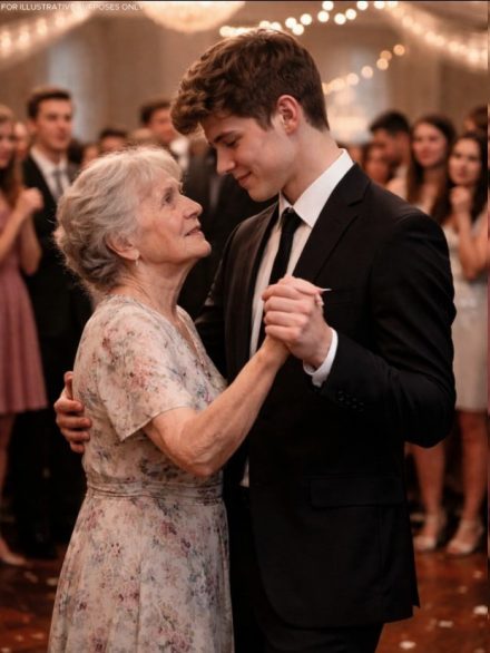 Invité a mi abuela, que trabaja como conserje en una escuela, a mi baile de graduación—cuando se burlaron de nosotros, tomé el micrófono y rompí el silencio.