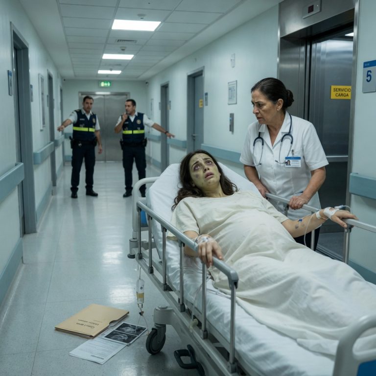 Desperté en el hospital tras la golpiza de mi suegra y vi a una “doctora” desconectando mi suero. Era ella, intentando sacarme a escondidas para callarme para siempre. “Auxilio”, alcancé a murmurar antes de que los guardias descubrieran su macabro secreto.