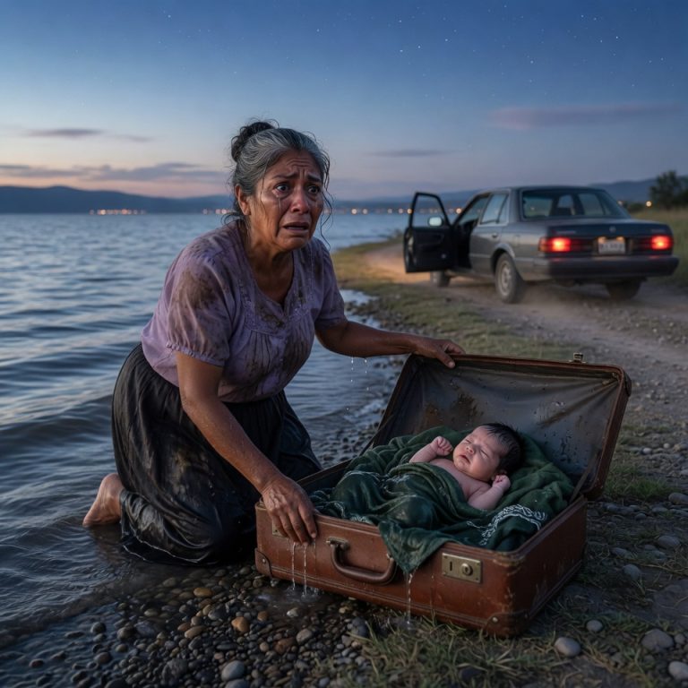 “Vi a la viuda de mi hijo bajar de su camioneta y arrojar una maleta pesada al agua. Me metí al lodo para sacarla y escuché un quejido. “La tiró para que nadie escuchara lo que llevaba”. Al abrirla, descubrí el secreto más escalofriante.
