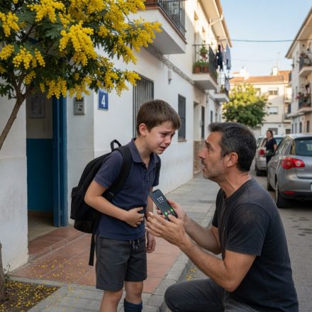 Mi hijo de ocho años llegó temblando y me suplicó: “No me hagas sentarme, papá… por favor”. Su madre lo botó en mi puerta quejándose de sus berrinches. Al intentar revisarlo, descubrí una atrocidad tan grande que tuve que llamar al 911 de inmediato.