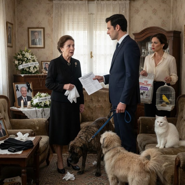 A una semana de enterrar a mi esposo, mi hijo llegó con sus perros y me ordenó: “Ahora te toca cuidarlos”… pero no sabía que esa viuda ya tenía un sobre azul preparado.