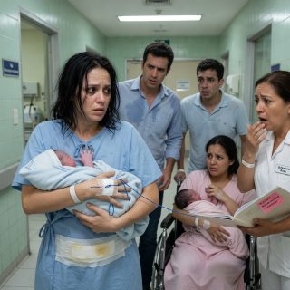 Mi hermana adoptiva enfureció porque su hija nació con una mancha, así que mi esposo decidió regalarle a mi bebé recién nacido para consolarla. “No dejes que vea sus manos”, susurraron a mis espaldas. Huí sangrando por los pasillos para impedir lo impensable.
