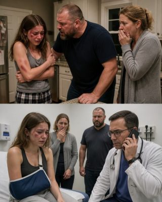 Mi padrastro me hacía daño casi todos los días para divertirse. Una noche, me rompió el brazo, y cuando mi madre me llevó de prisa al hospital, le dijo con calma al personal: “Solo se cayó por las escaleras.” Pero en el momento en que el médico notó los moretones en mi rostro y las marcas alrededor de mi cuello, salió en silencio y llamó al 911.