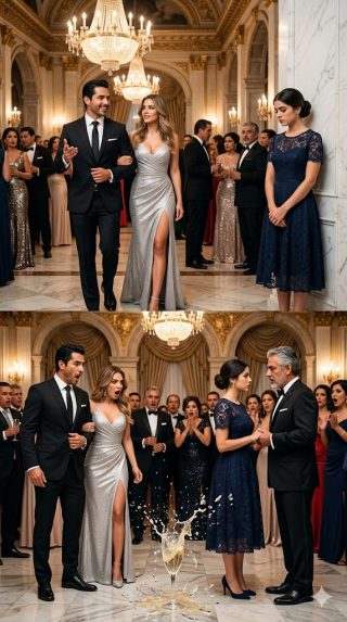 Mi esposo me escondió en la fiesta por avergonzarse de mi vestido barato… pero su carrera se derrumbó cuando el multimillonario jefe reconoció mi collar y cayó de rodillas al destapar 1 secreto de 30 años