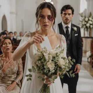 Caminé al altar con el ojo morado, esperando que mi prometido me defendiera. Su respuesta fue mirar a mi madre y burlarse: “Solo así entiendes”. Creían que me quedaría callada por cuidar las apariencias, ignorando la evidencia que llevaba escondida.