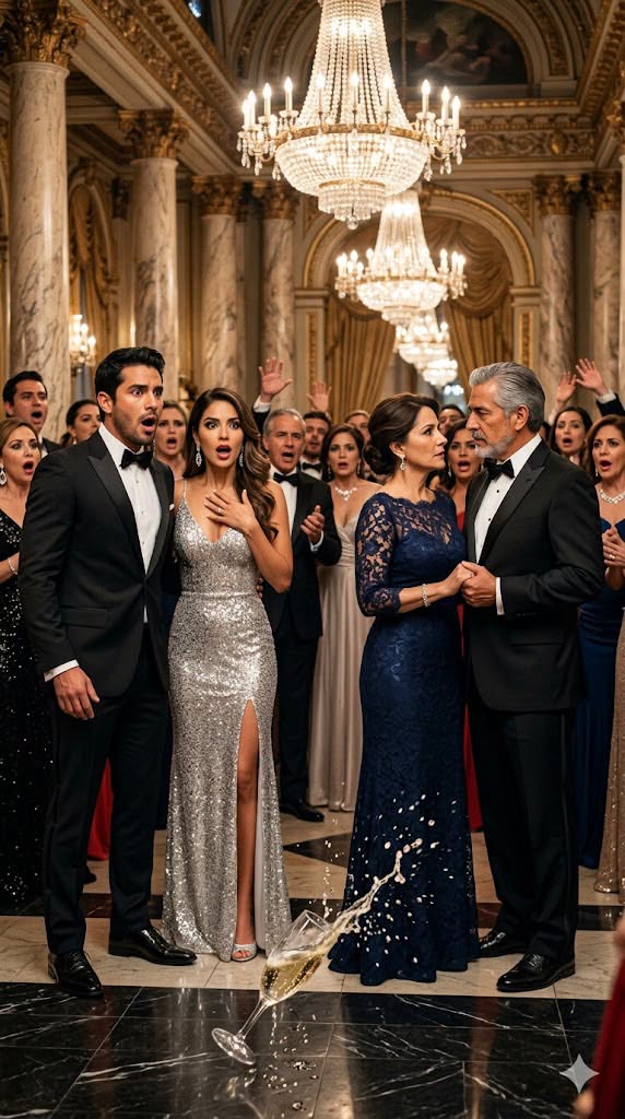 Mi esposo me obligó a esconderme en una gala por avergonzarse de mi vestido barato… pero cuando su jefe multimillonario reconoció mi viejo medallón, cayó de rodillas llorando y expuso el perturbador secreto de 28 años que arruinó a mi marido para siempre.