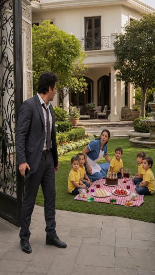 Un empresario olvidó el cumpleaños de sus 4 hijos y la desgarradora pregunta del menor lo paralizó: “¿Tú eres el papá?”. Lo que parecía una humilde fiesta organizada a escondidas por la empleada, terminó destapando la escalofriante traición que su propia madre ocultaba en la mansión.