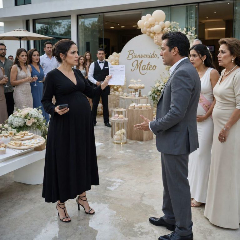 Mi esposo me transfirió por error casi 70 mil pesos con una nota que decía: “Para el baby shower de Valeria y nuestro bebé.” Yo tenía siete meses de embarazo, la panza tensa de tanto llorar, y mi tarjeta de crédito estaba al límite porque él juraba que “la empresa estaba pasando por dificultades”. Esa noche no grité. Solo tomé una captura de pantalla… y empecé a contar cada mentira como si fueran monedas sobre la mesa.