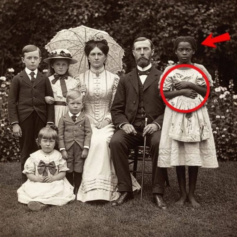 La menor, de unos ocho o nueve años, estaba deliberadamente colocada fuera del foco principal. Su figura no era completamente nítida. El fotógrafo había ajustado la profundidad de campo para que ella estuviera presente, pero sin atraer atención. Ricardo notó otro detalle perturbador: la niña sostenía un bulto contra su pecho con una firmeza inusual. Mejores cámaras El zoom que lo cambió todo  Usando un escáner de alta resolución, Ricardo digitalizó la imagen y amplió la zona donde aparecía la niña. Entonces lo vio con claridad. El objeto que cargaba no era un simple envoltorio: era un vestido infantil de algodón, cuidadosamente doblado. En la tela se distinguían manchas oscuras, salpicaduras irregulares y un desgarro quemado. No había duda: eran rastros de sangre y fuego.