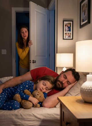 Cada noche, mi marido se iba a dormir en la habitación de nuestra hija: al principio no le prestaba atención, pero un día decidí esconder la cámara en su habitación.