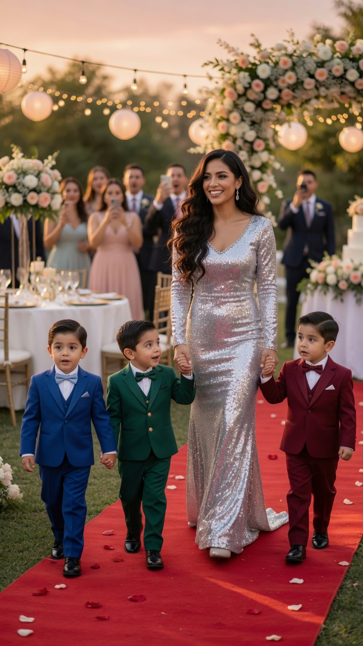 Llevé a mis trillizos de 4 años a la boda de mi exesposo millonario y la reacción de su familia fue escalofriante